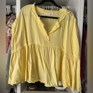 Altar'd State Sunny Yellow Blouse